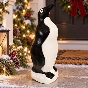 Vintage 1988 Union Products Penguin Blow Mold 22" Christmas Winter Yard Decor